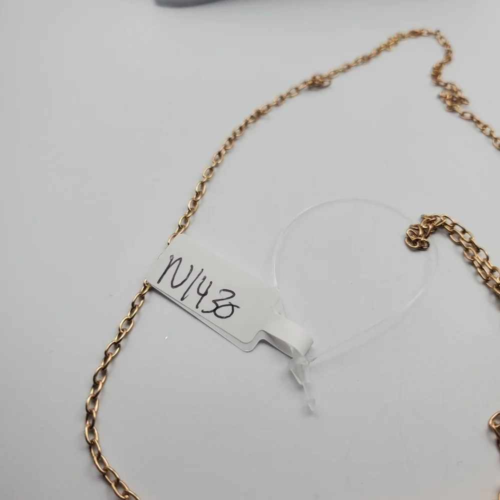 Heavenly gold tone lace necklace N1430‎